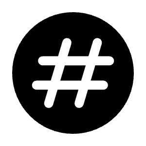 Hashtag Circle Icon from Solar Bold Set