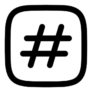 Hashtag Square Icon from Solar Linear Set