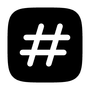 Hashtag Square Icon from Solar Bold Set