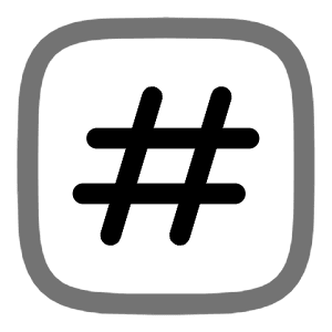 Hashtag Square Icon from Solar Line Duotone Set