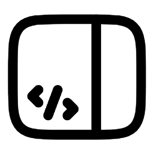 Sidebar Code Icon from Solar Linear Set