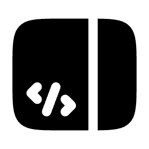 Sidebar Code Icon from Solar Bold Set