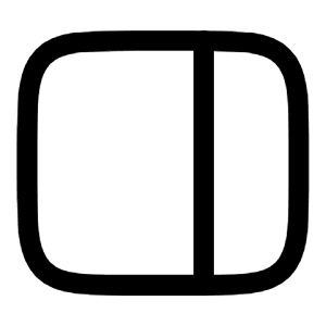 Sidebar Minimalistic Icon from Solar Linear Set