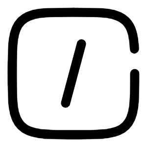 Slash Square Icon from Solar Broken Set