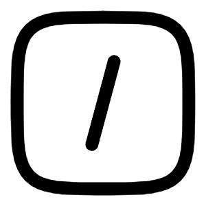 Slash Square Icon from Solar Linear Set