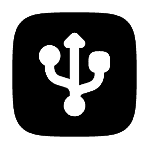 USB Square Icon from Solar Bold Set