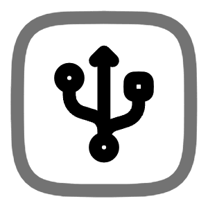 USB Square Icon from Solar Line Duotone Set