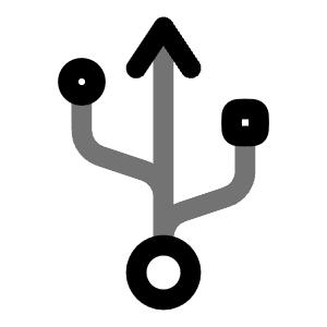 USB Icon from Solar Line Duotone Set