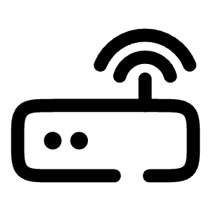 Wi Fi Router Minimalistic Icon from Solar Broken Set