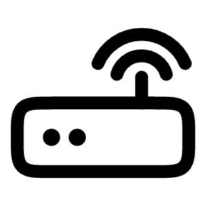 Wi Fi Router Minimalistic Icon from Solar Linear Set
