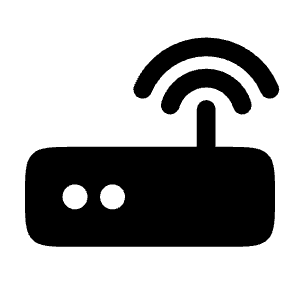 Wi Fi Router Minimalistic Icon from Solar Bold Set