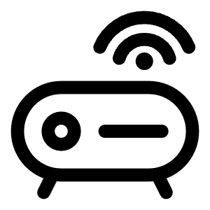 Wi Fi Router Round Icon from Solar Linear Set