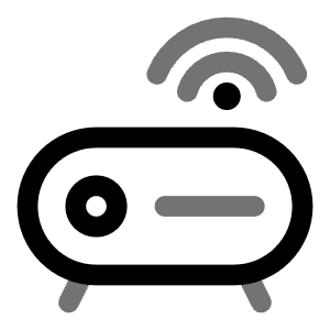 Wi Fi Router Round Icon from Solar Line Duotone Set