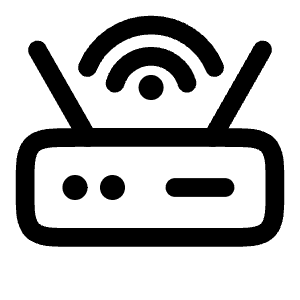 Wi Fi Router Icon from Solar Linear Set