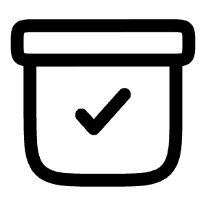 Archive Check Icon from Solar Linear Set