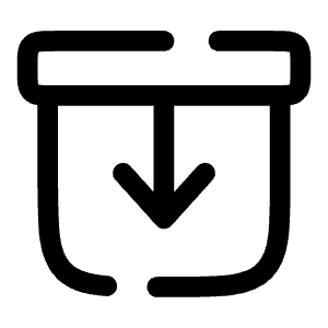 Archive Down Icon from Solar Broken Set
