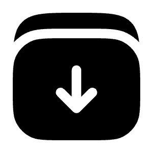 Archive Down Minimlistic Icon from Solar Bold Set