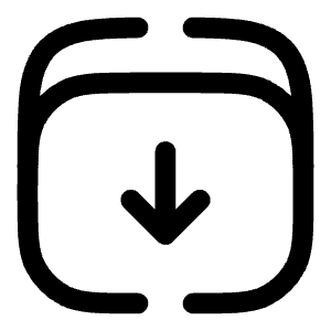 Archive Down Minimlistic Icon from Solar Broken Set