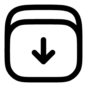 Archive Down Minimlistic Icon from Solar Linear Set