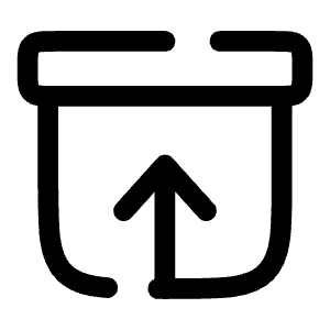 Archive Up Icon from Solar Broken Set