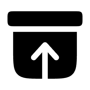 Archive Up Icon from Solar Bold Set