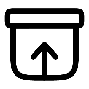 Archive Up Icon from Solar Linear Set