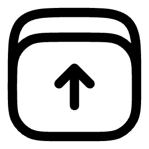 Archive Up Minimlistic Icon from Solar Linear Set