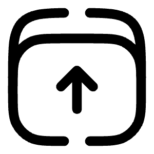 Archive Up Minimlistic Icon from Solar Broken Set