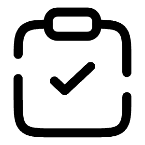 Clipboard Check Icon from Solar Broken Set