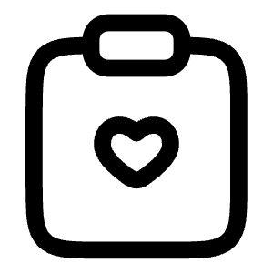 Clipboard Heart Icon from Solar Linear Set