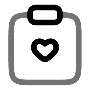 Clipboard Heart Icon from Solar Line Duotone Set