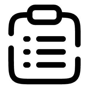 Clipboard List Icon from Solar Broken Set