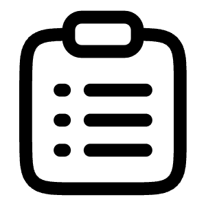 Clipboard List Icon from Solar Linear Set