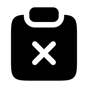 Clipboard Remove Icon from Solar Bold Set