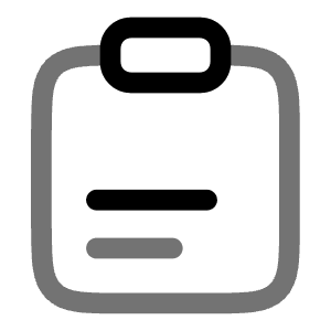 Clipboard Text Icon from Solar Line Duotone Set