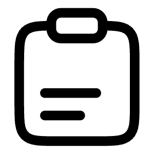 Clipboard Text Icon from Solar Linear Set
