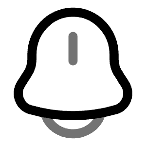 Bell Bing Icon from Solar Line Duotone Set
