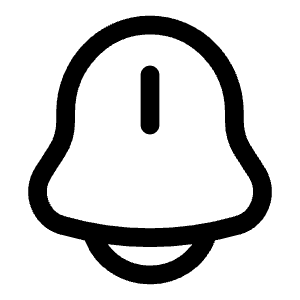 Bell Bing Icon from Solar Linear Set