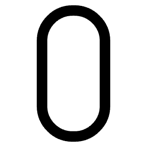 0 Number Icon from Typeface - Free Set