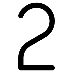 2 Number Icon from Typeface - Free Set