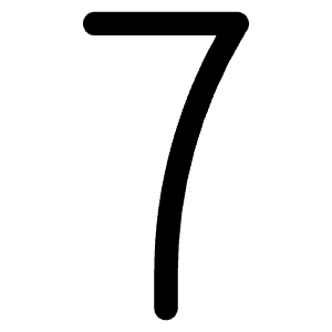 7 Number Icon from Typeface - Free Set