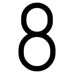 8 Number Icon from Typeface - Free Set