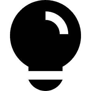 Light Bulb Icon from Block – Free Set