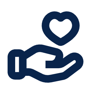 Hand Heart Line Icon from Mingcute Line Set