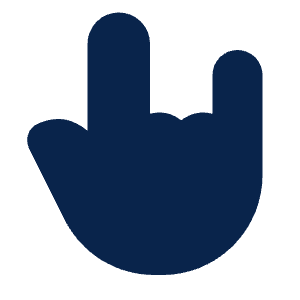 Finger Rock Fill Icon from Mingcute Fill Set
