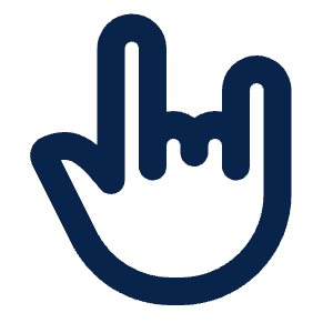 Finger Rock Line Icon from Mingcute Line Set