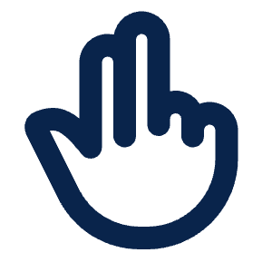 Hand Two Fingers Line Icon from Mingcute Line Set