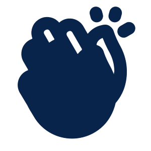 Hands Clapping Fill Icon from Mingcute Fill Set