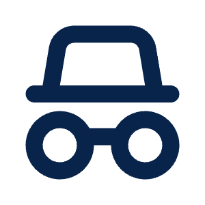 Incognito Mode Line Icon from Mingcute Line Set