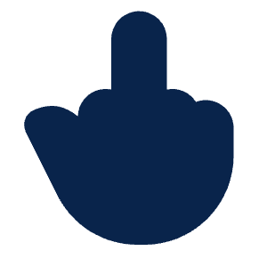 Middle Finger Fill Icon from Mingcute Fill Set